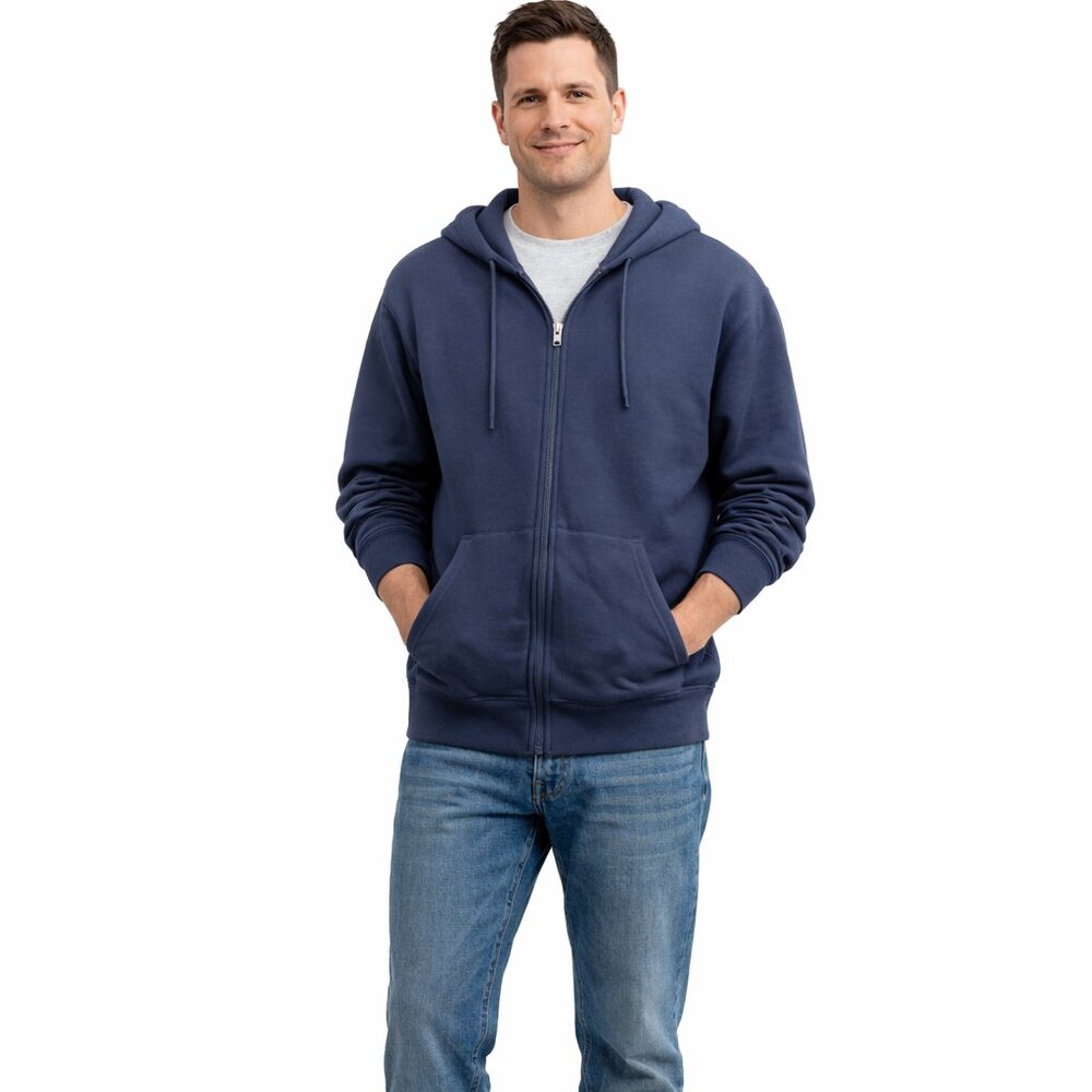 Tek Gear Men’s Hoodie Medium Full Zip Fleece Sweatshirt